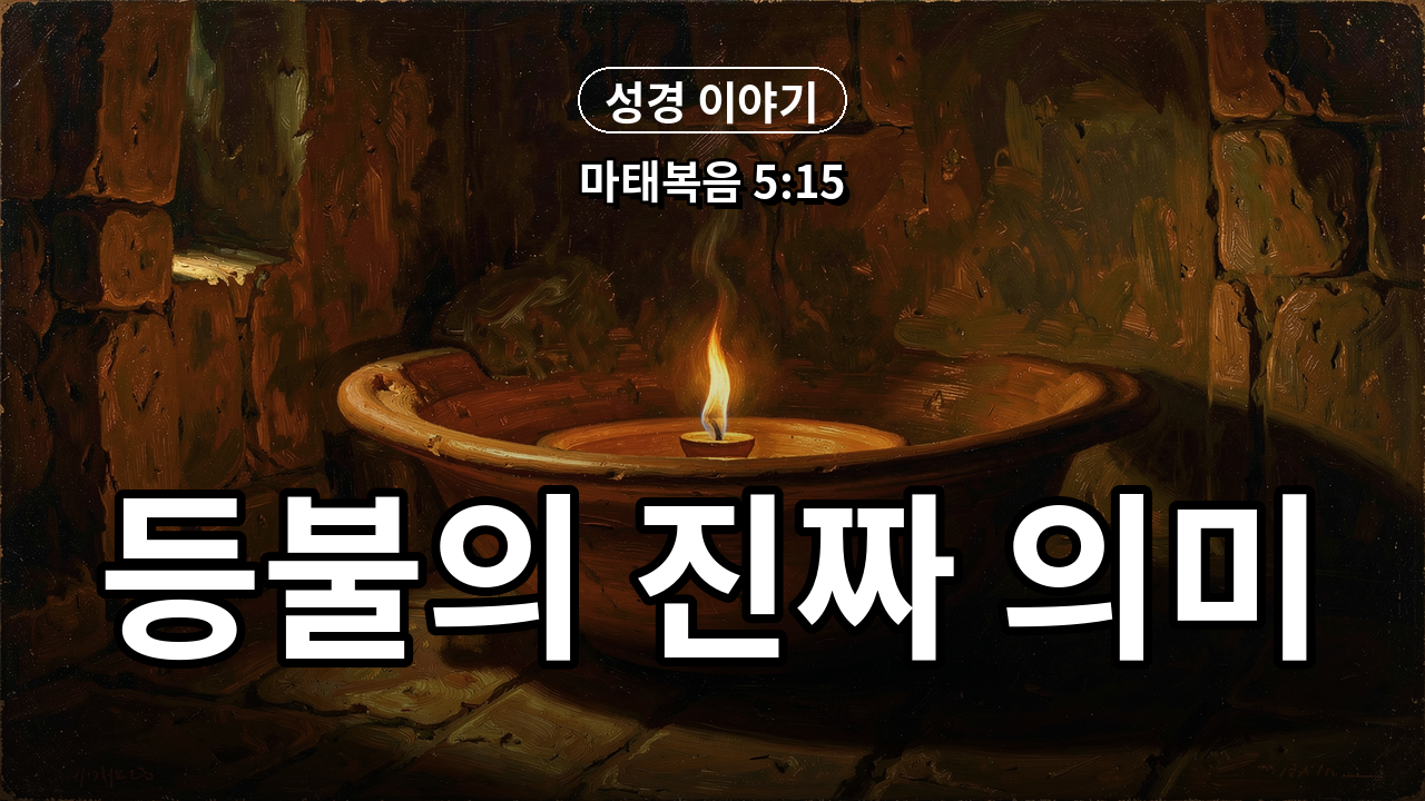 등불을 말 아래 두지 말라